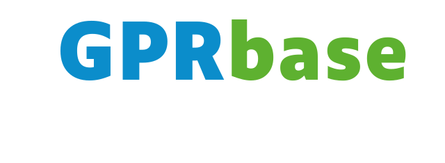 Animation dévoilant les six domaines d'application de GPRbase, chacun avec sa couleur