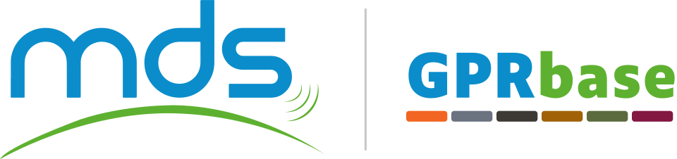 MDS and GPRbase logos side by side, separated by a vertical rule