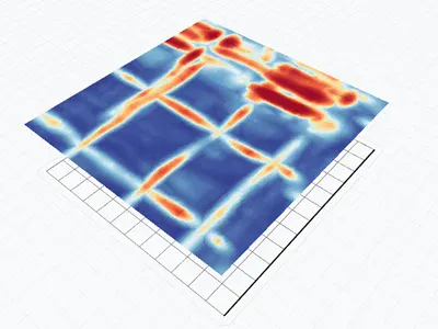 Grille 3D - Mur en blocs à bancher avec des vides