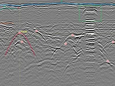 Détection de réseaux enterrés avec l'antenne géoradar NX15 à saut de fréquence