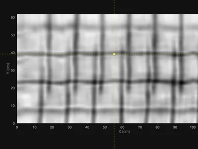 3D Grid on Reinforced Concrete — Welded Mesh Overlap for Rebar Picking